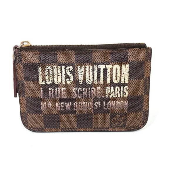 Auth LOUIS VUITTON N63094 Damier Pochette cle Wallet Key Chain coin purse - Picture 1 of 13
